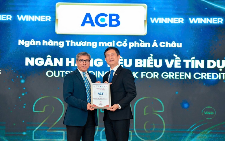 ACB được vinh danh ở 2 hạng mục tại giải thưởng Ngân hàng Việt Nam tiêu biểu 2026